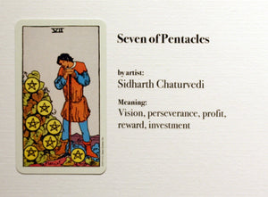 Seven of Pentacles: "Fire Mage Apprentice"