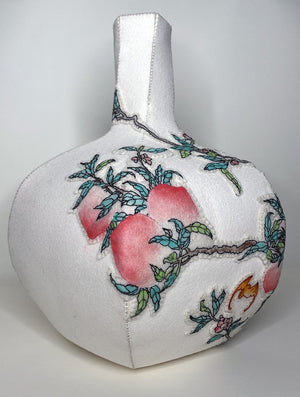 Felt Vase with Nine Peaches