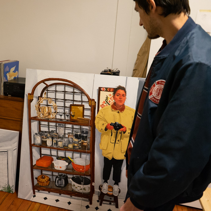 Emilio Villalba in his studio