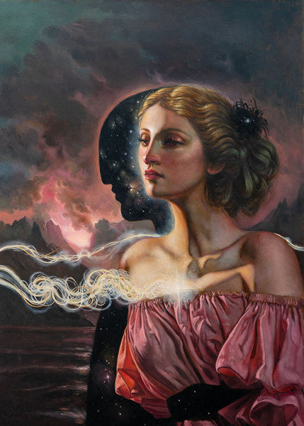 水彩画　プチトリアノン 愛の神　price down 25000->15000 Ania Tomicka - Daydream - Original Artwork - Modern Eden Gallery