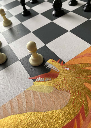 Dueling Dragons Chess Board