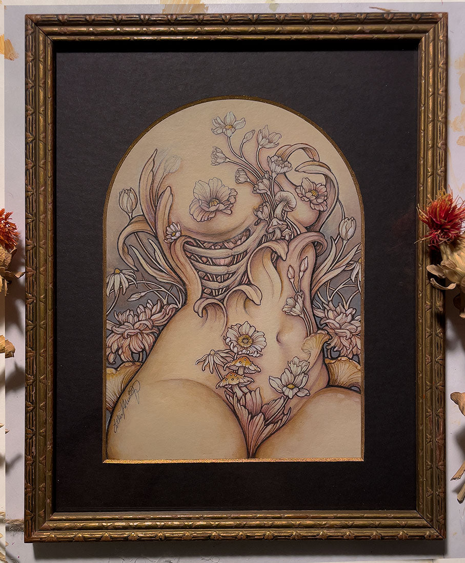 Floral Bones with Tulip Wings