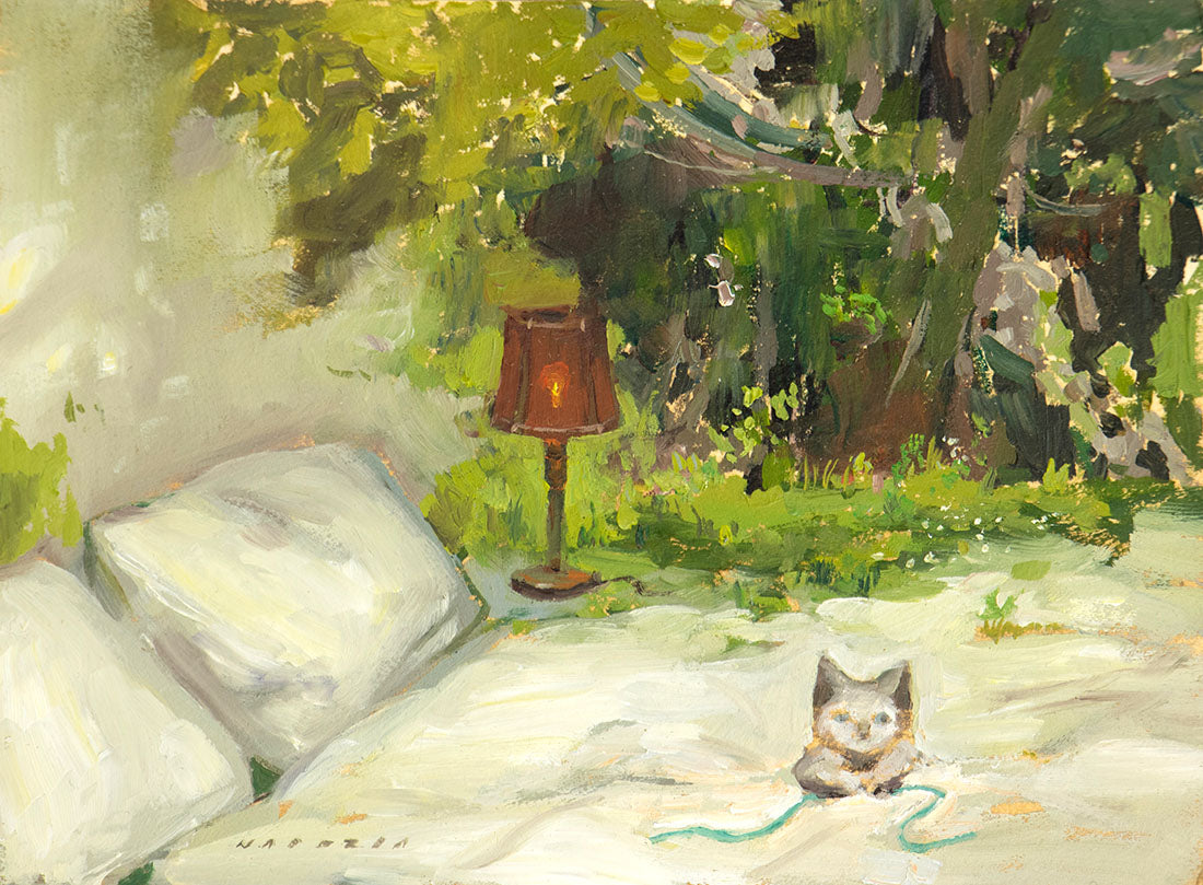Plein Air with a Kitten
