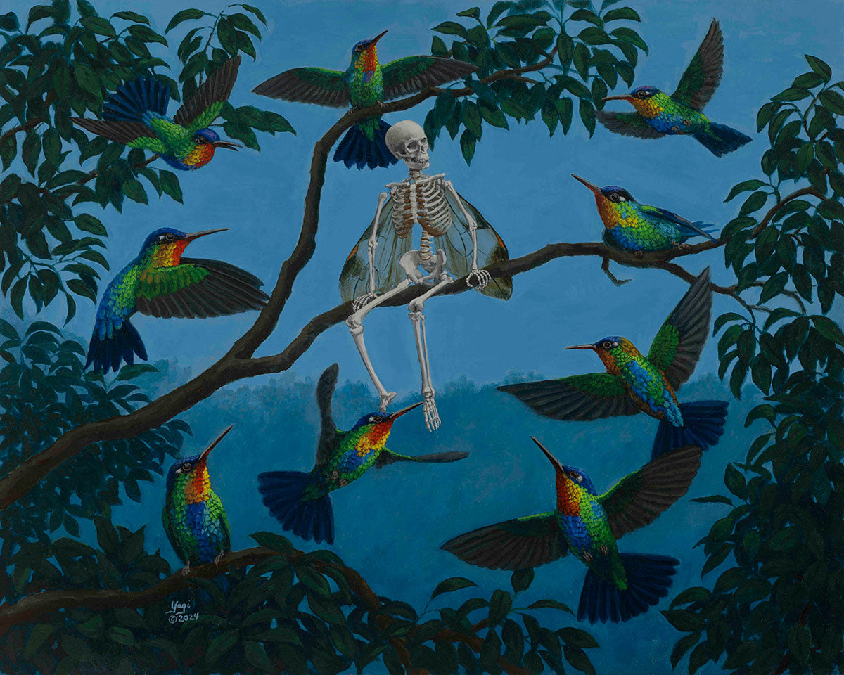 Fairy and Hummingbirds