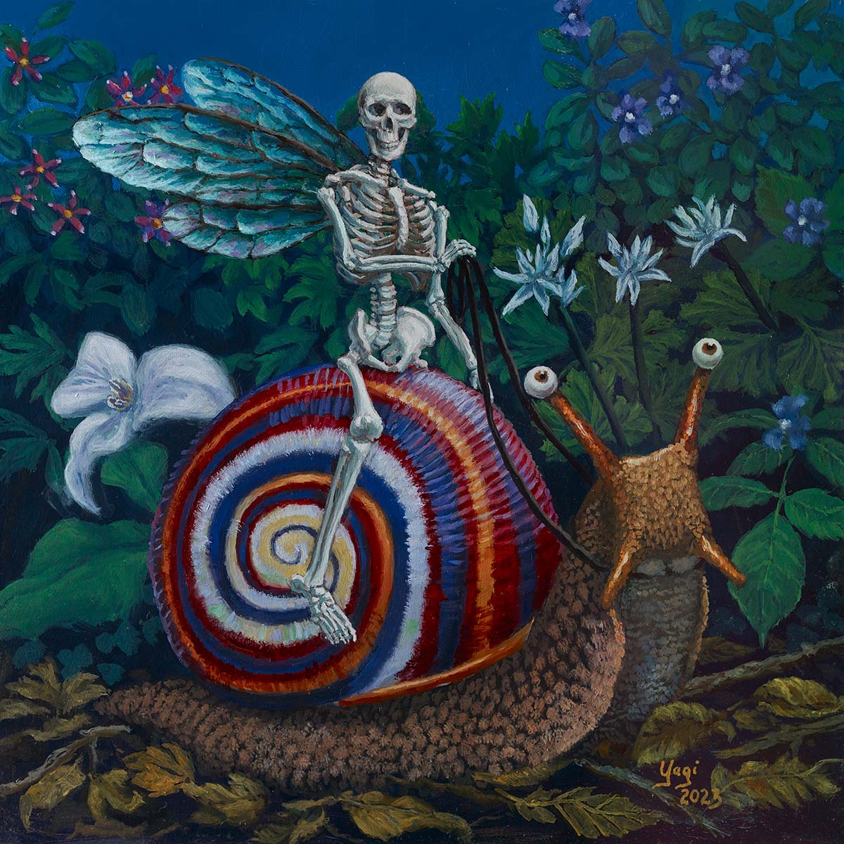 Sandra Yagi - Snail Rider - original artwork - Modern Eden Gallery