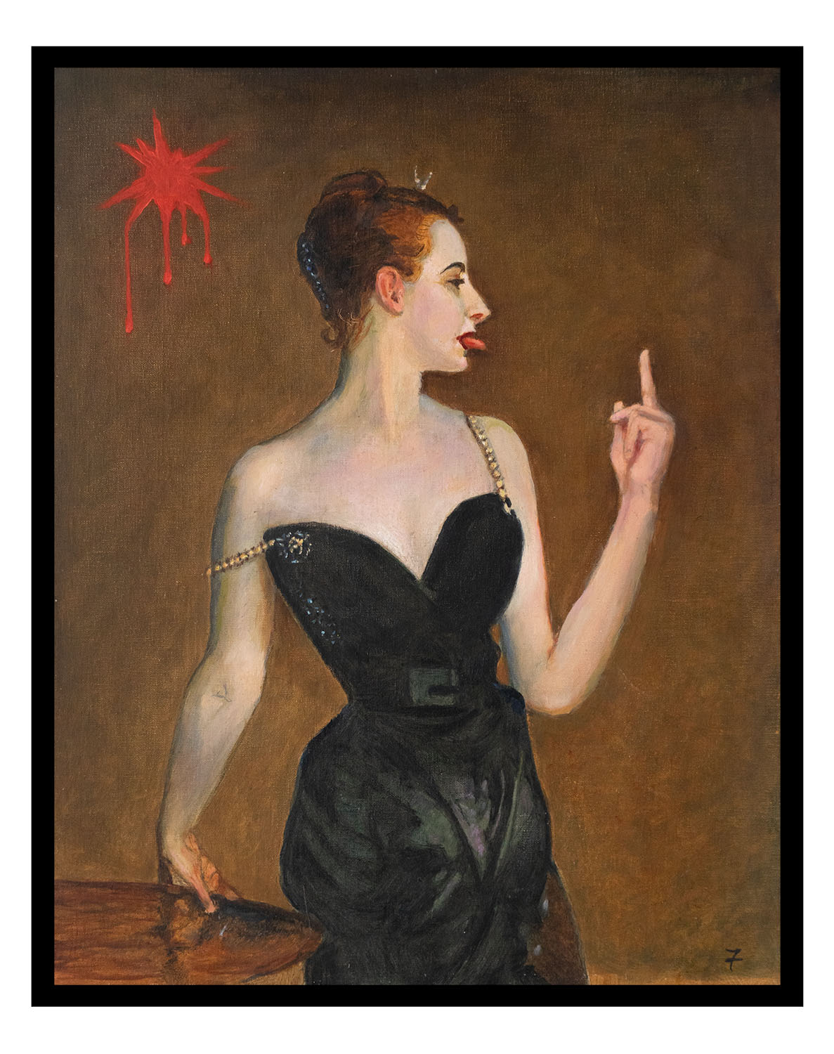 Michael Foulkrod - Madame X In Your Face - original artwork - Modern Eden Gallery Michael Foulkrod - Madame X In Your Face - original artwork - Modern Eden Gallery