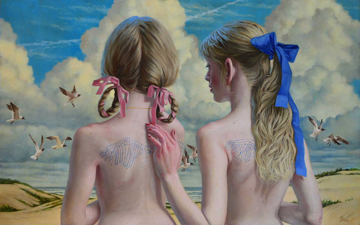 Two Wounded Angels on the Beach