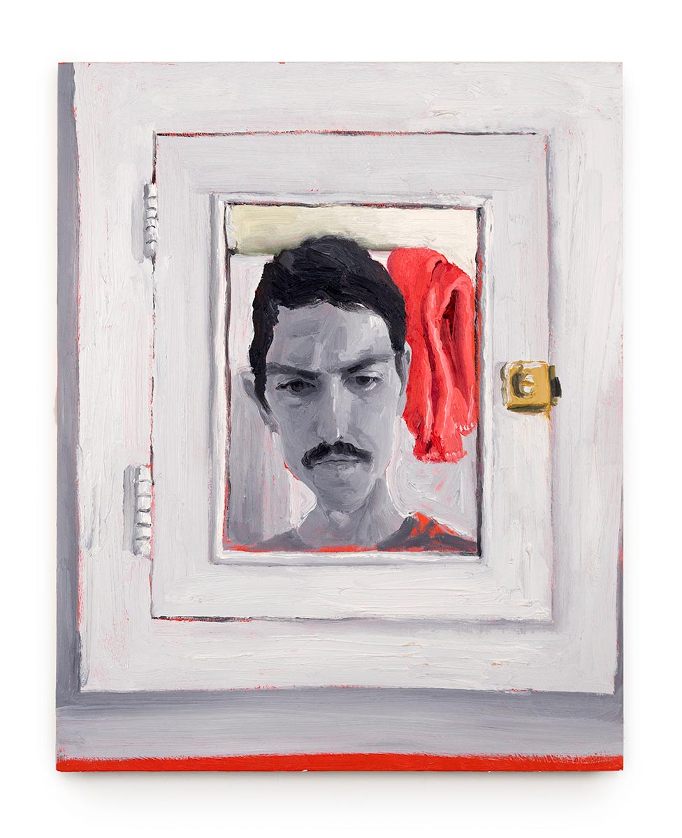 Reflection with Pink Towel