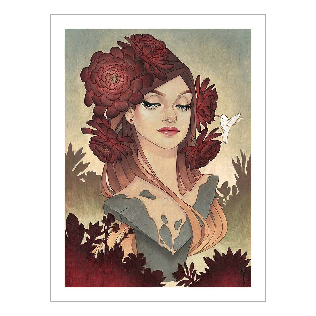 Black Rosed Beauty Fine Art Print