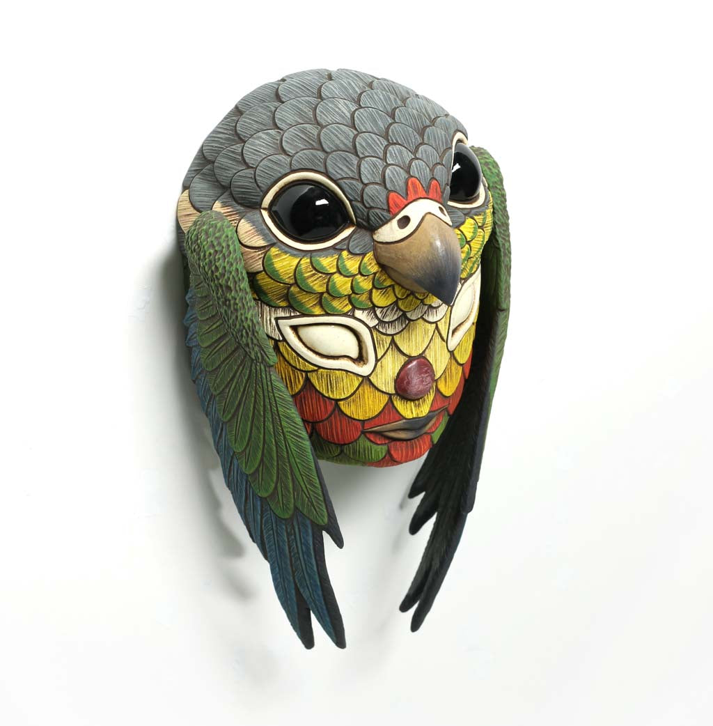Blend In Mask: Green Cheek Conure