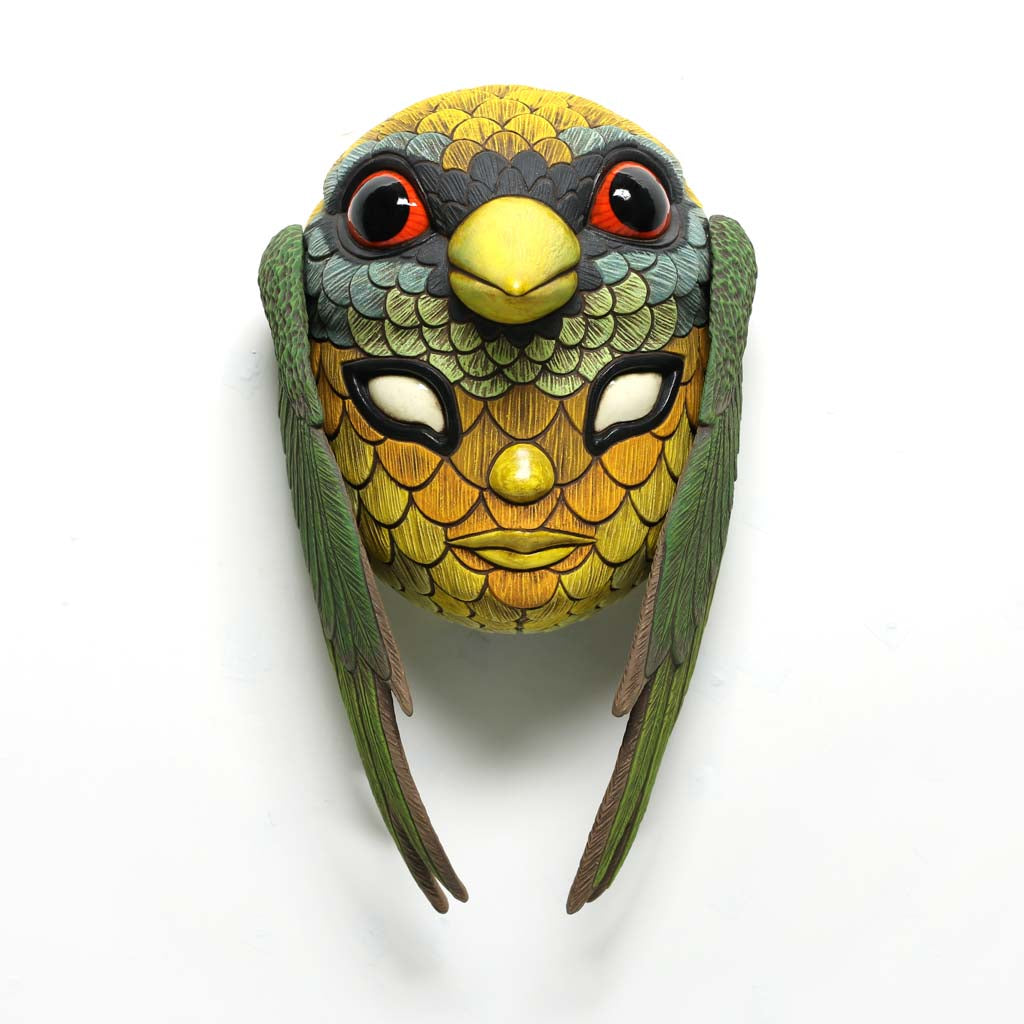 Blend In Mask: Red Headed Barbet