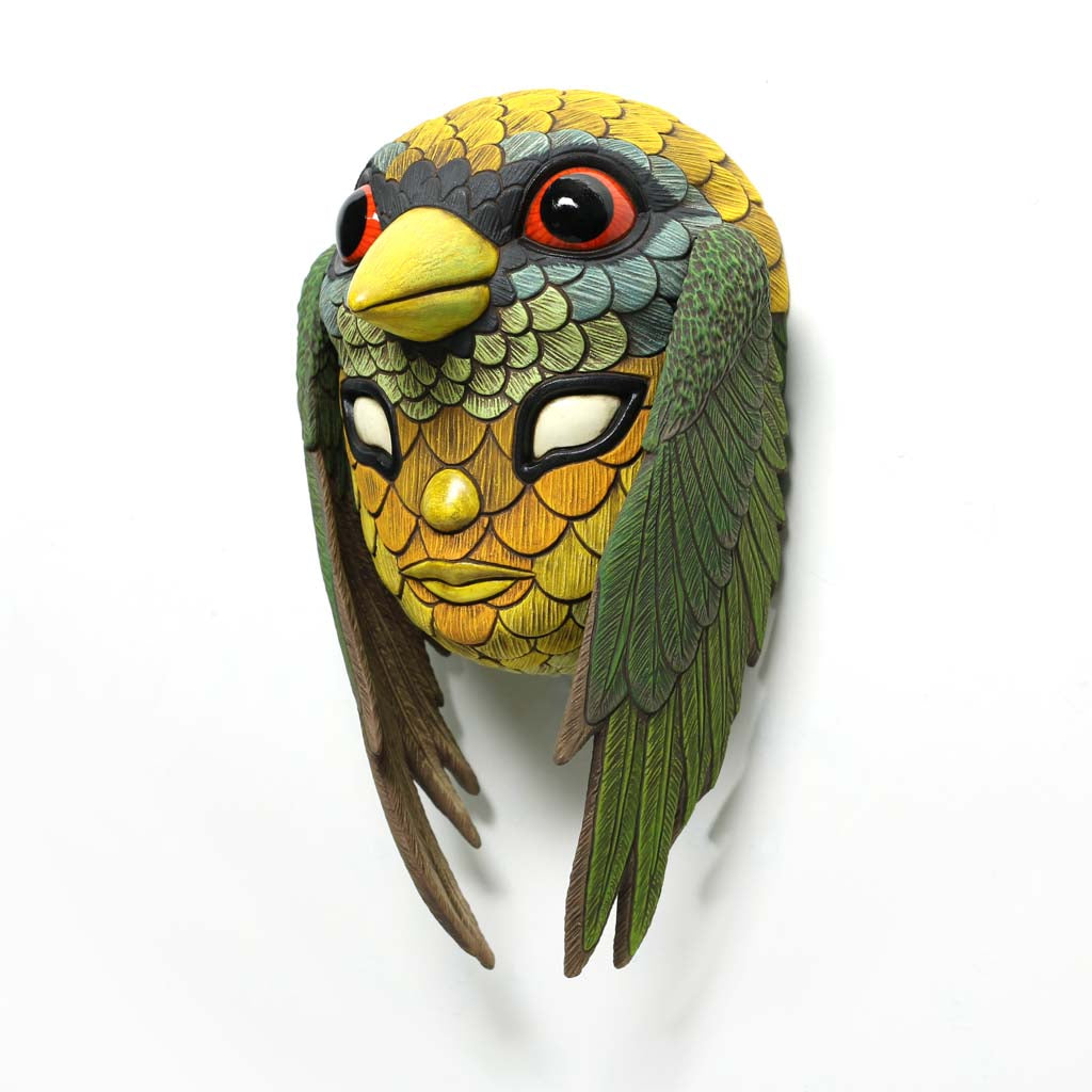 Blend In Mask: Red Headed Barbet