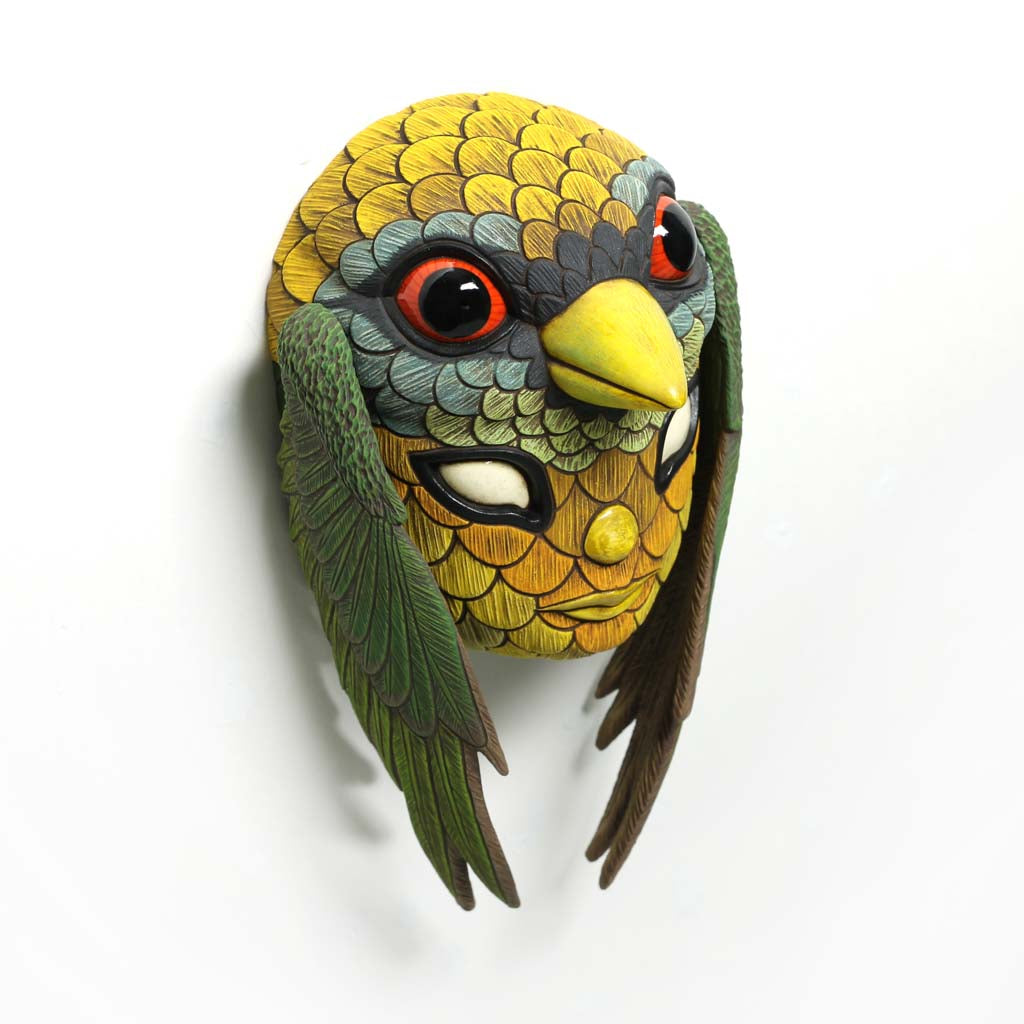 Blend In Mask: Red Headed Barbet