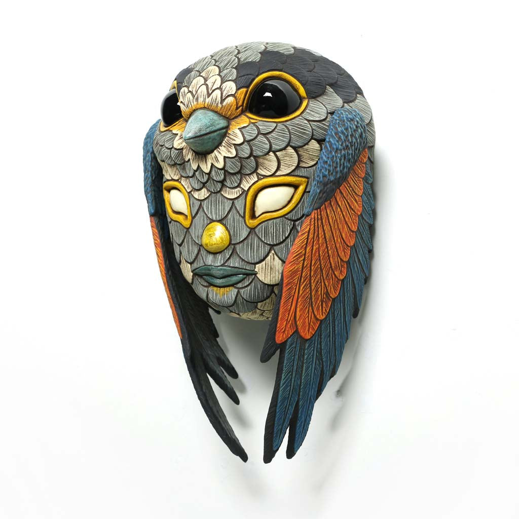 Blend In Mask: Silver Breasted Broadbill