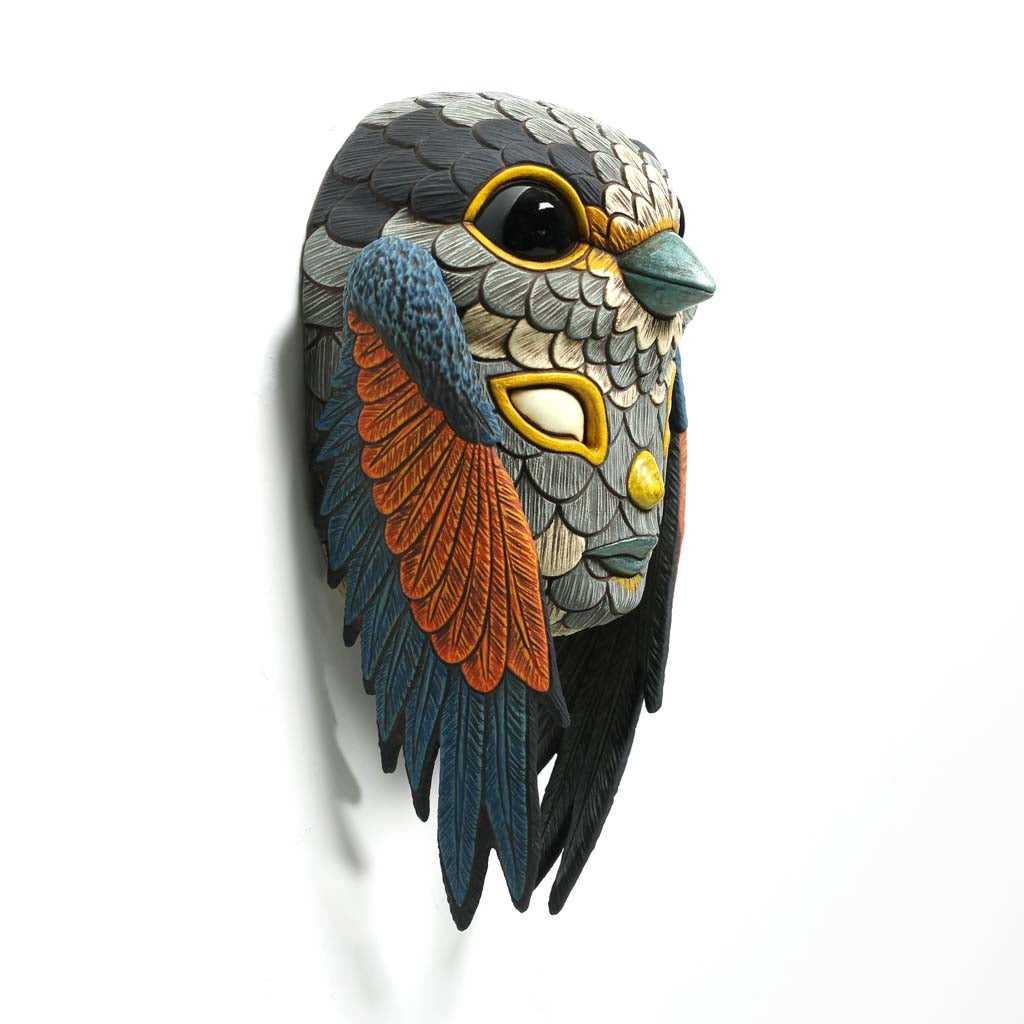 Blend In Mask: Silver Breasted Broadbill