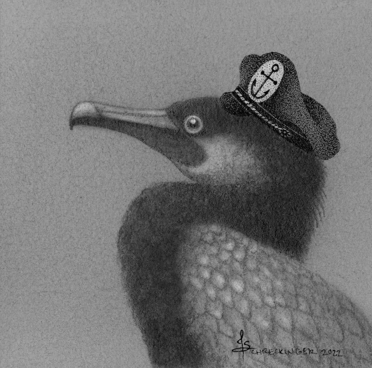 Juliet Schreckinger - Captain Cal - Original Drawing - Modern Eden Gallery