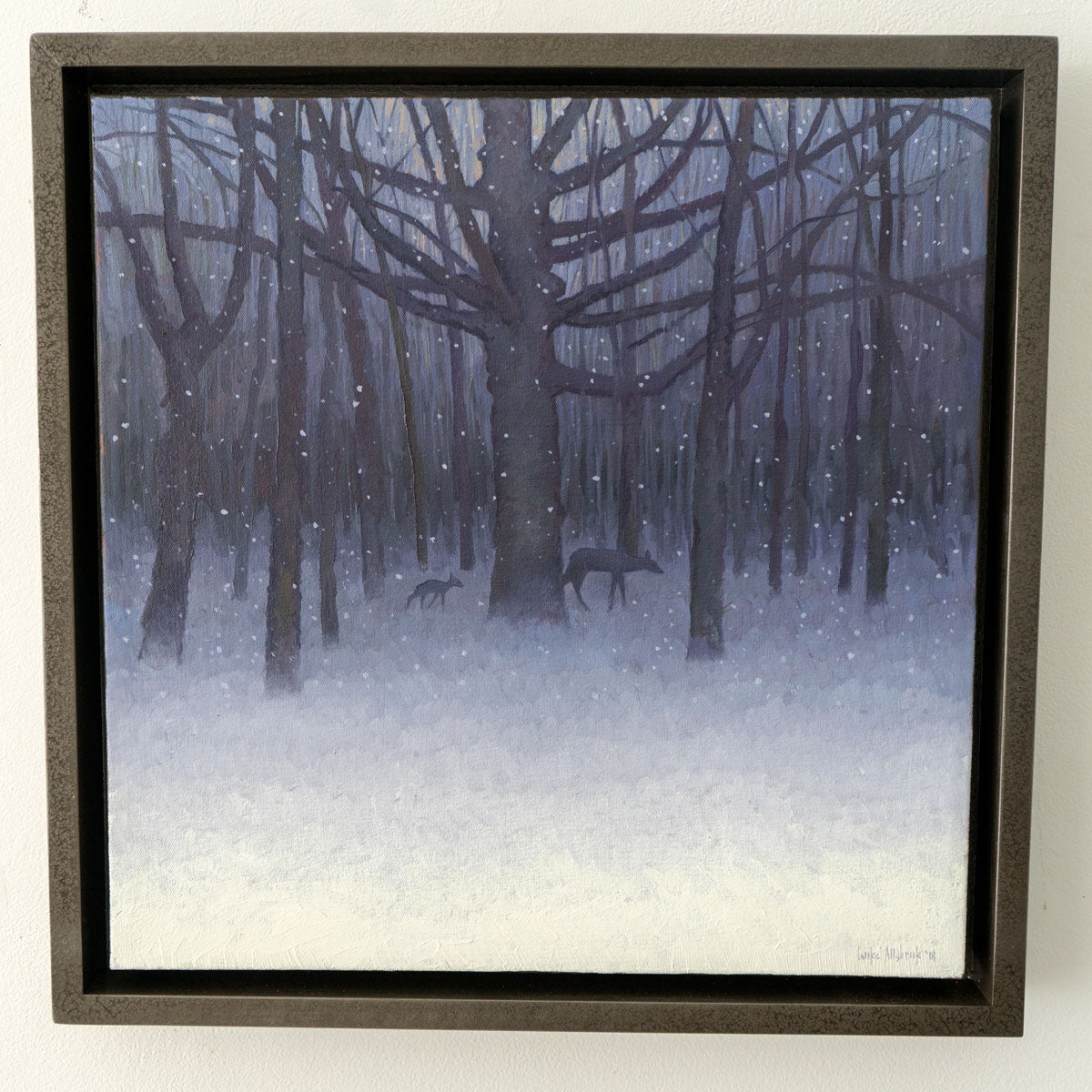 Fawn in an Evening Snowfall