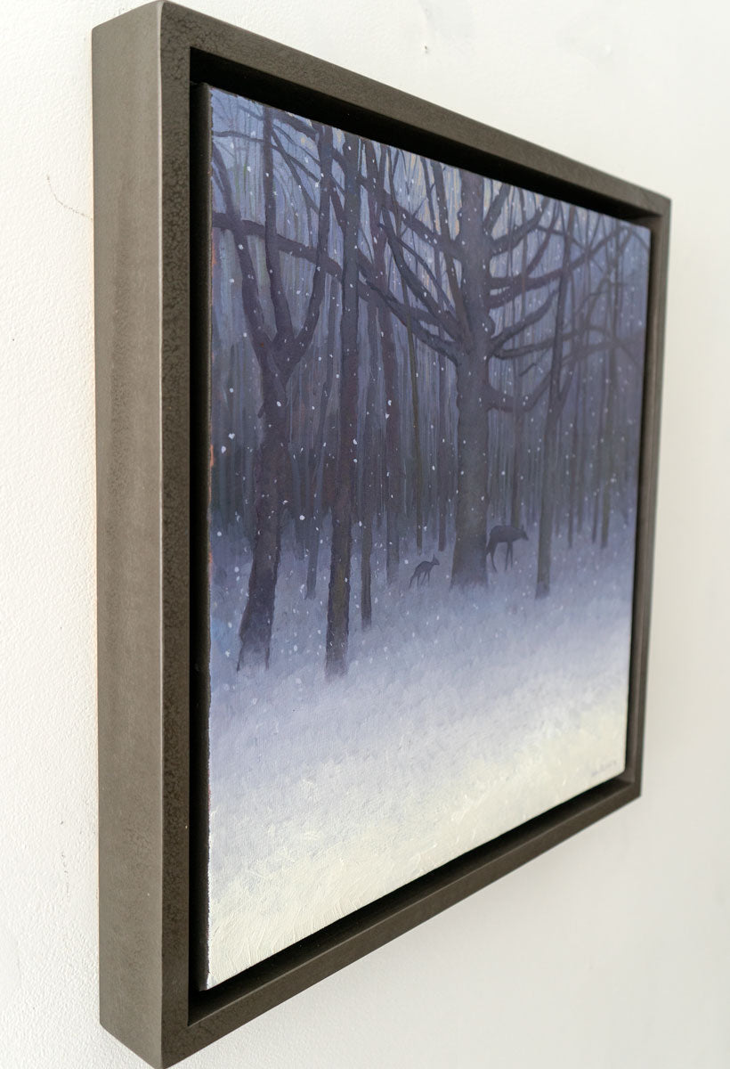 Fawn in an Evening Snowfall