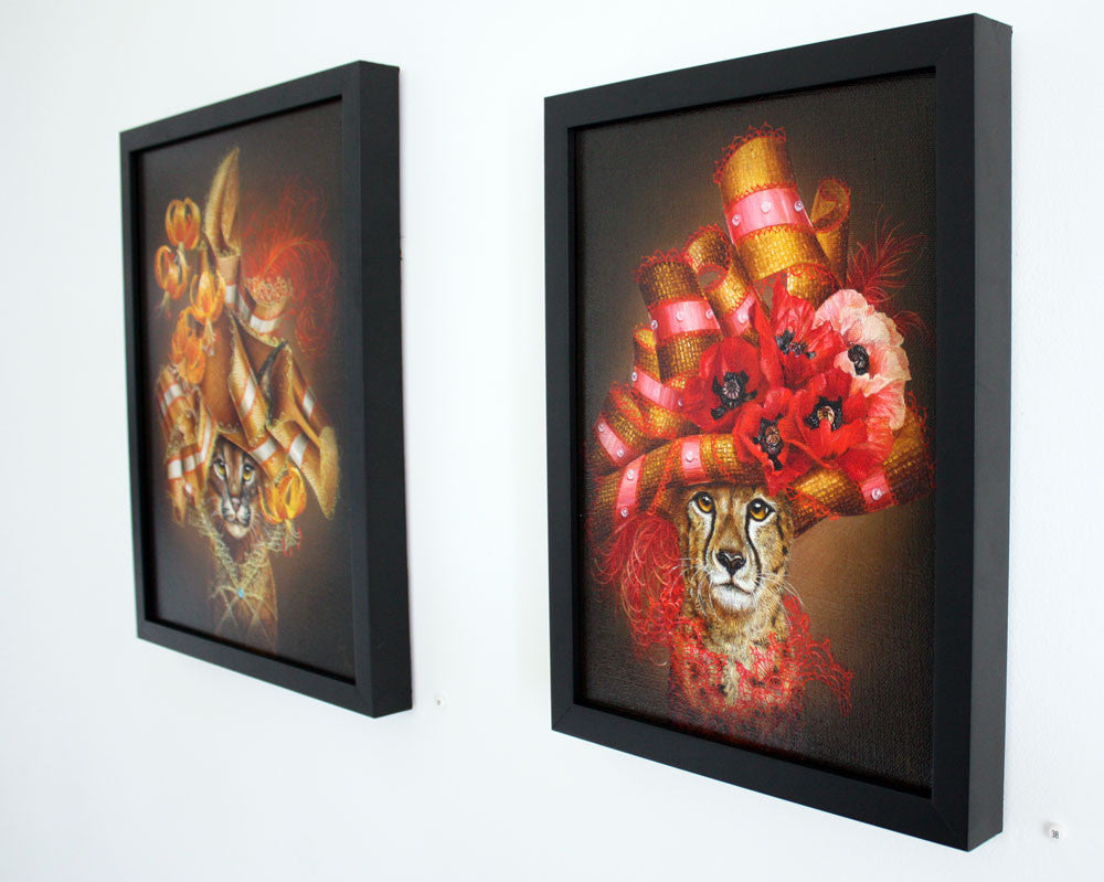 Cheetah with Poppies (Fleurs)