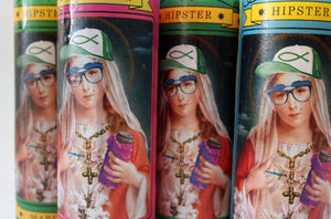 Hipster Maria Prayer Candle