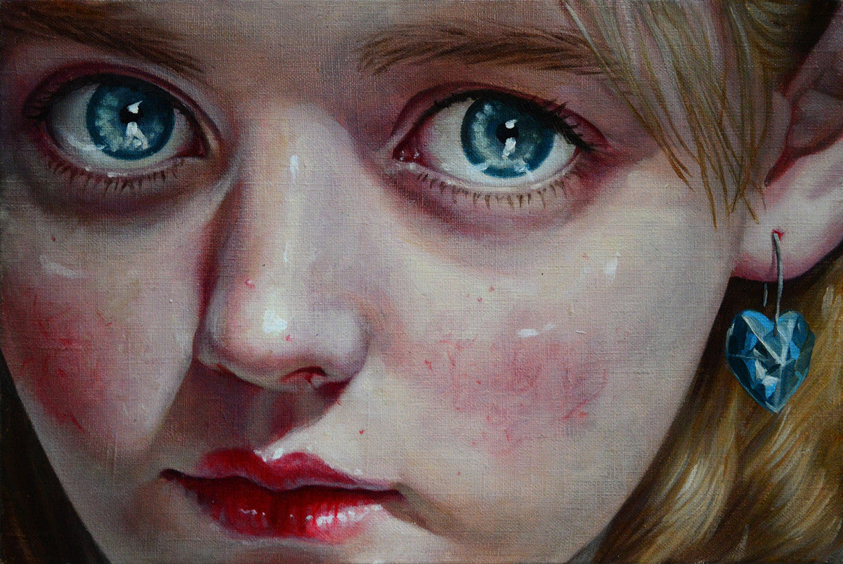 Girl with the Blue Heart Earring