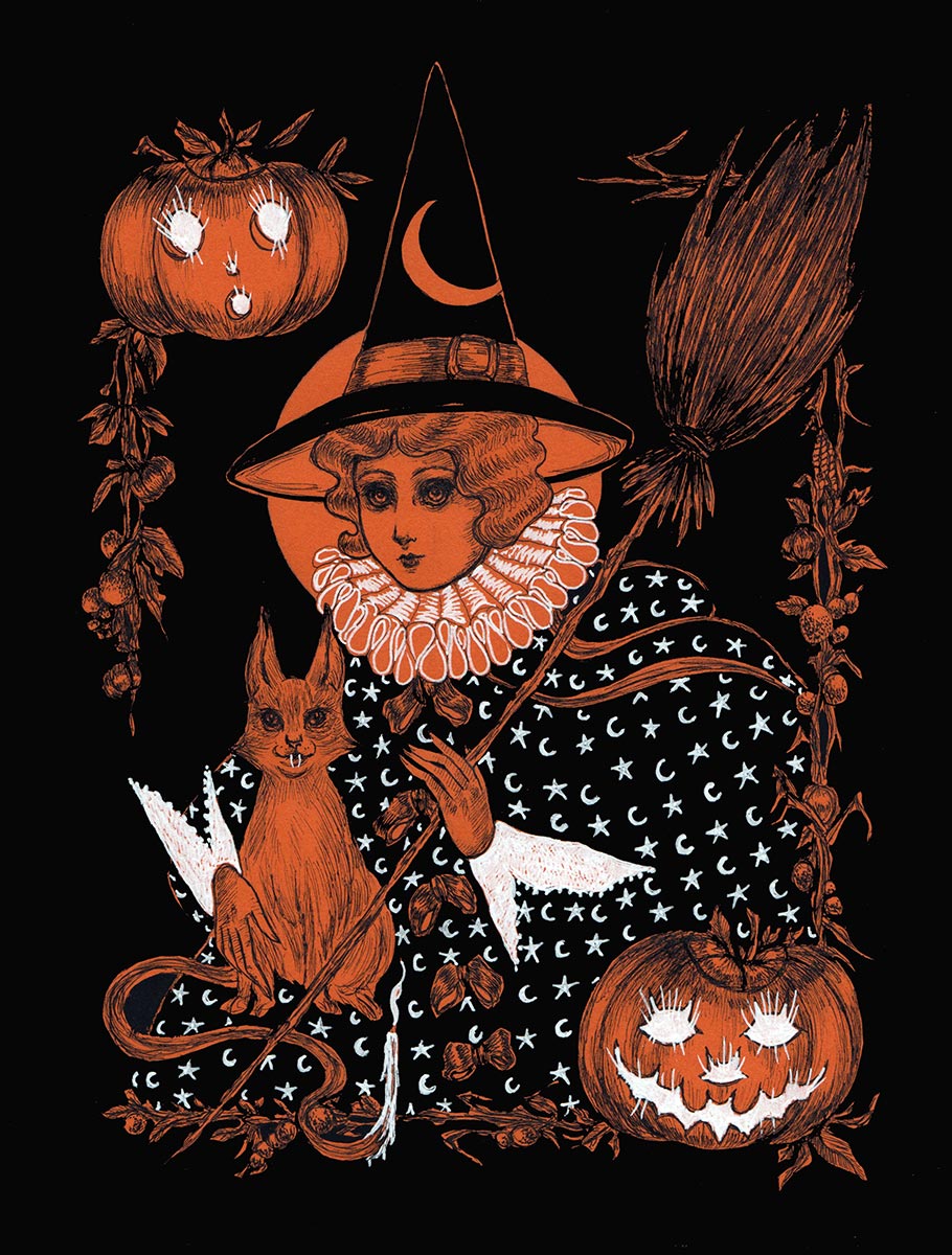 Grinning Cats with High Arched Backs