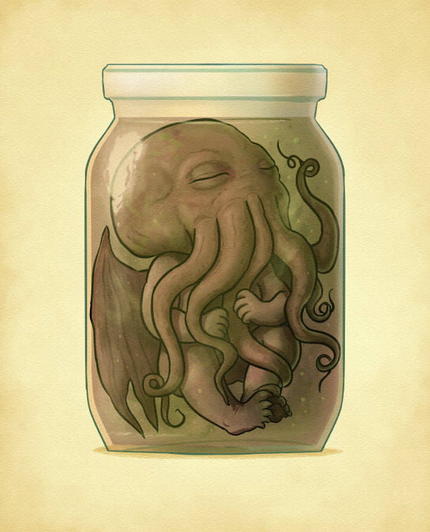 Pickled Cthulhu Fine Art Print