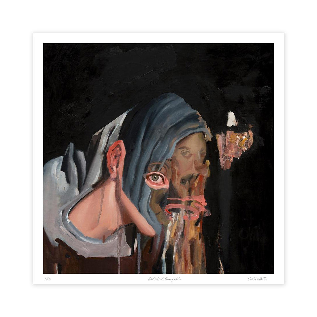 God is Cool, Money Rules Fine Art Print