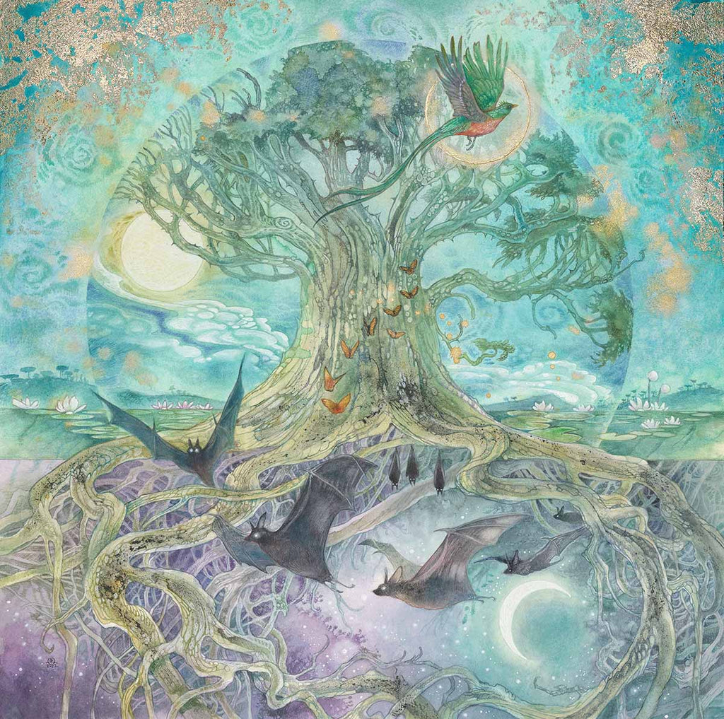 Stephanie Law - Yaxche - Tree of Life - Original Watercolor