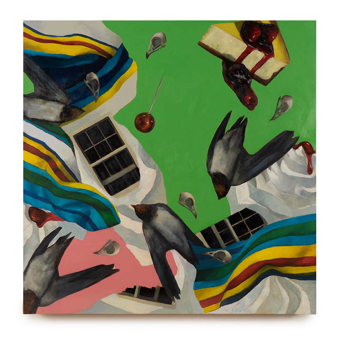 On my 5th birthday, a bird crashed into the window and broke its neck. I can still hear that sounds today. Isn't it loud?