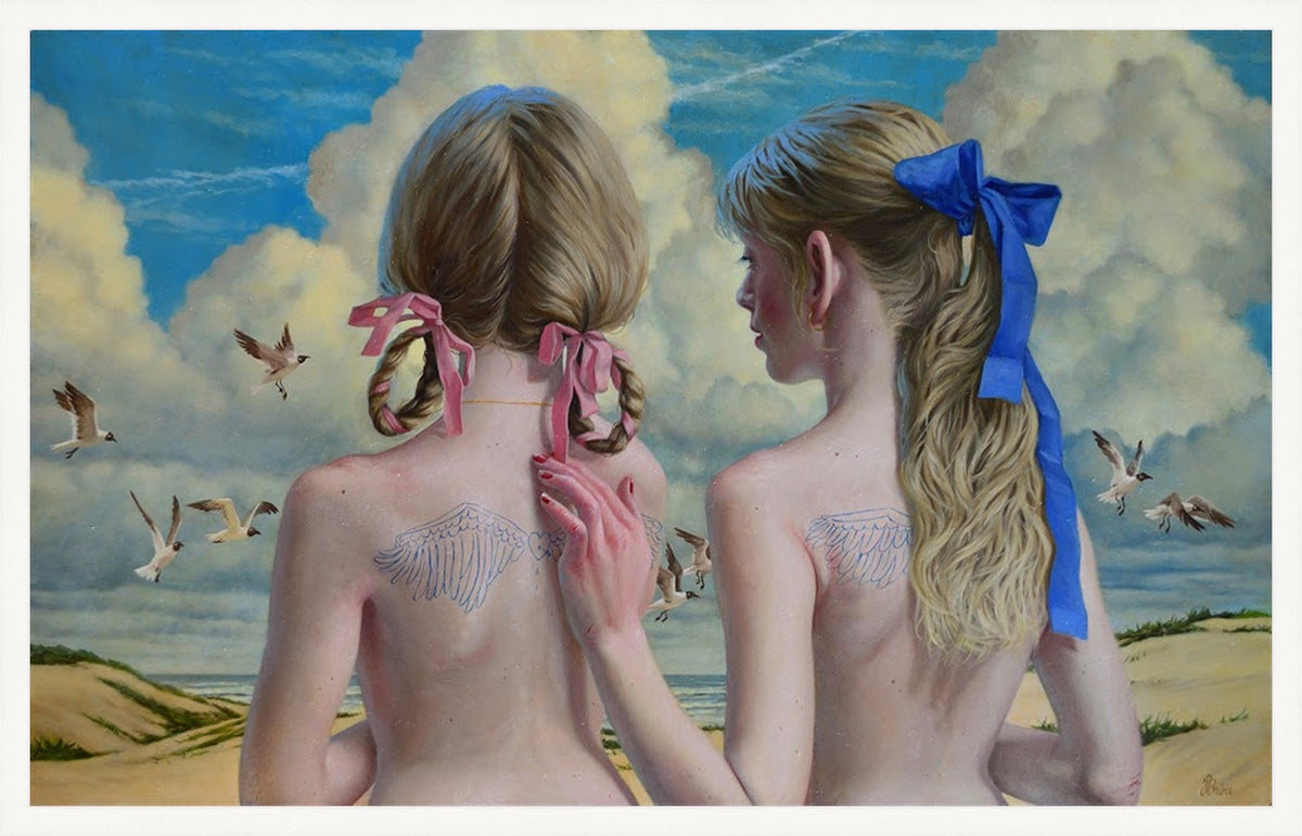 Two Wounded Angels on the Beach