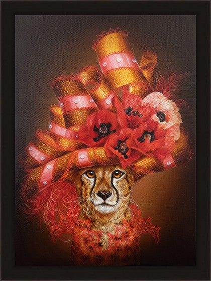 Cheetah with Poppies (Fleurs)