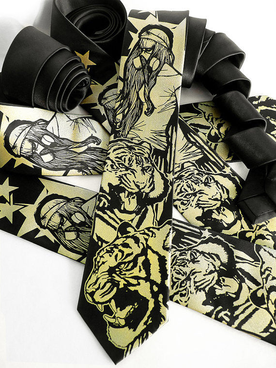 Tigers Men's Necktie - Tiger Tiger Burning Bright Tie