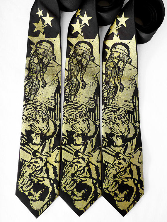 Tigers Men's Necktie - Tiger Tiger Burning Bright Tie