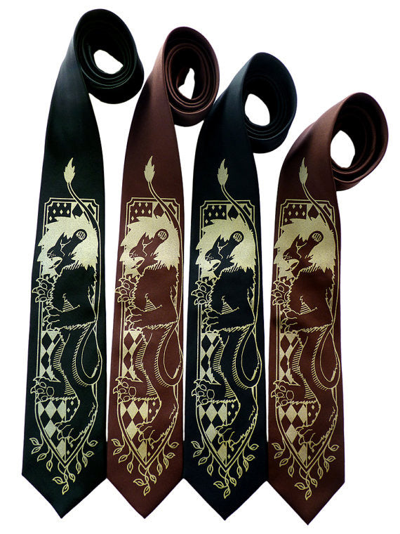 Daring Lion Tie - Men's Lion Crest Neck Tie