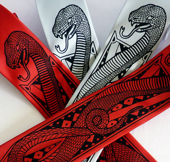 Clever Serpent Tie - Snake Men's Neck Tie